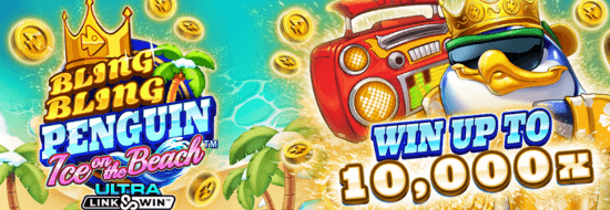 slot Bling Bling Penguin Ice on the Beach