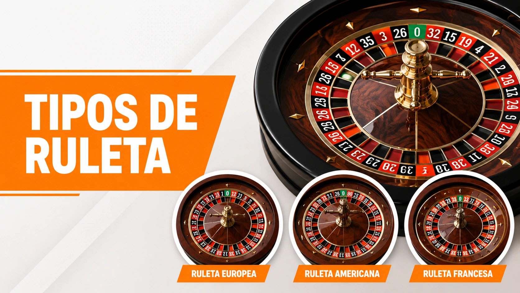 Tipos de ruleta: francesa, europea y americana (guía completa 2026)