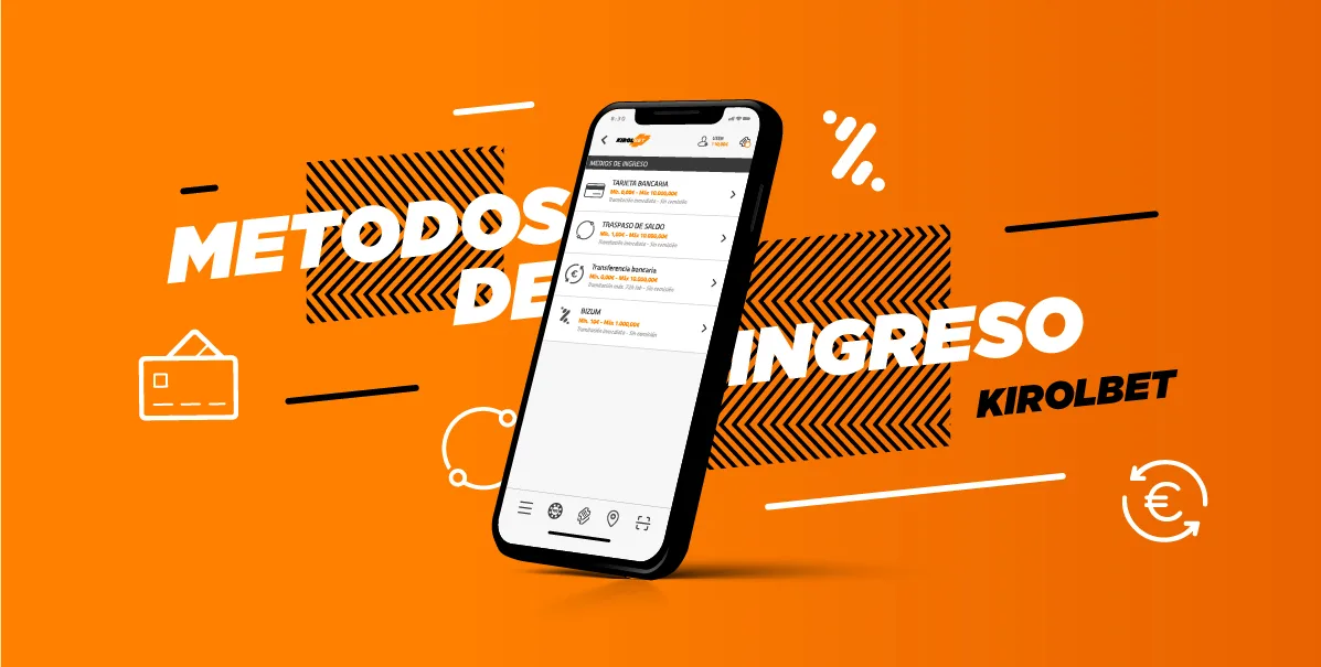 Los metodos de ingreso en kirolbet, son los siguientes; transferencia bancaria, Bizum, tarjeta kirolbet y tarjeta bancaria