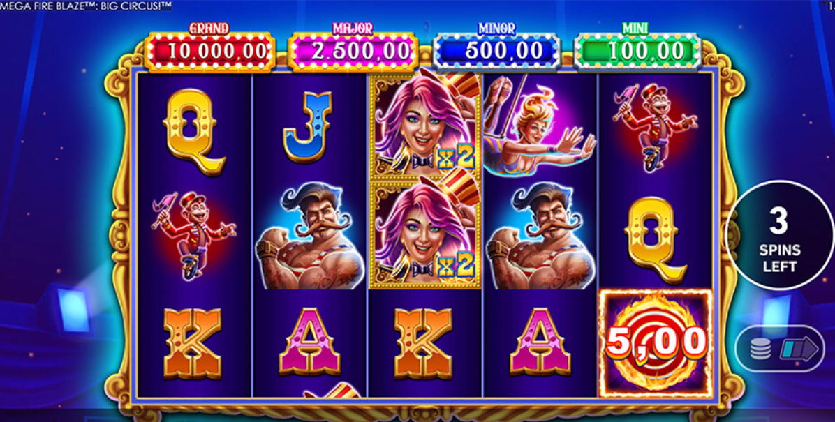 Slot Mega Fire Blaze Big Circus!: un espectáculo visual