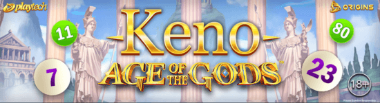Cómo jugar a Age of the Gods Keno online en Kirolbet
