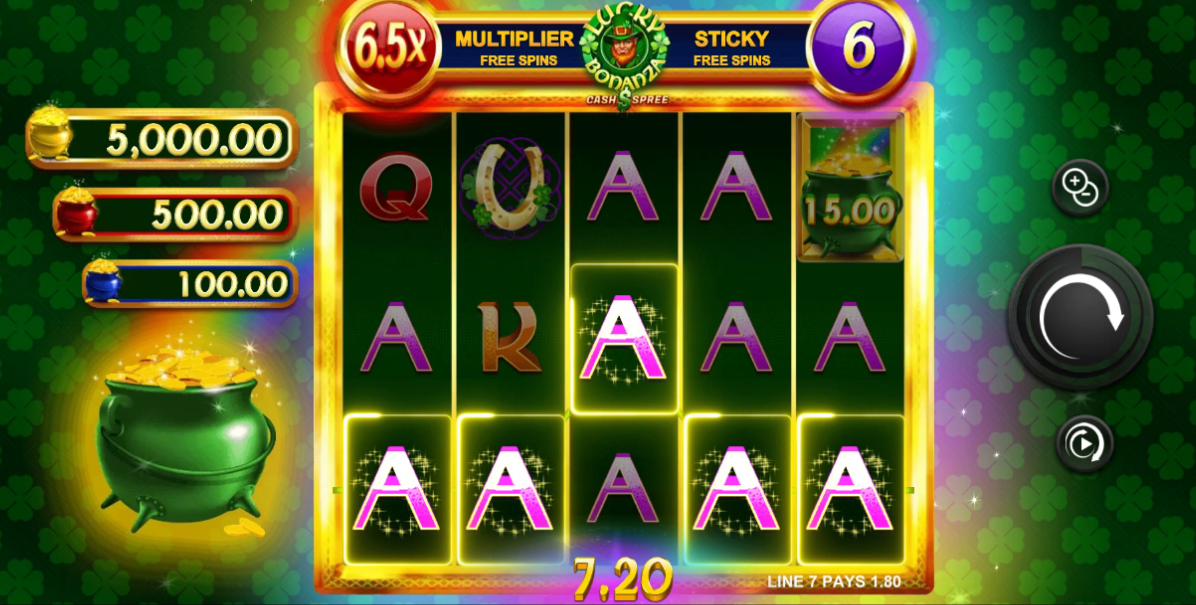 Slot Lucky Bonanza Cash Spree: ¡la tragamonedas de oro!